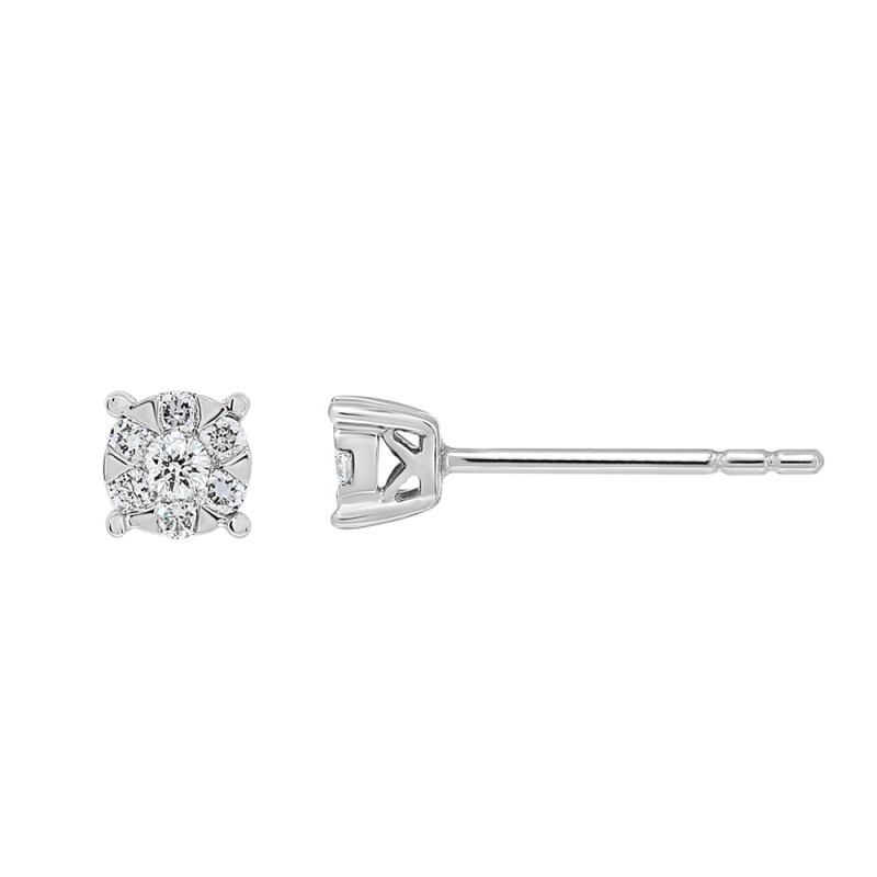 White gold sale diamond earrings