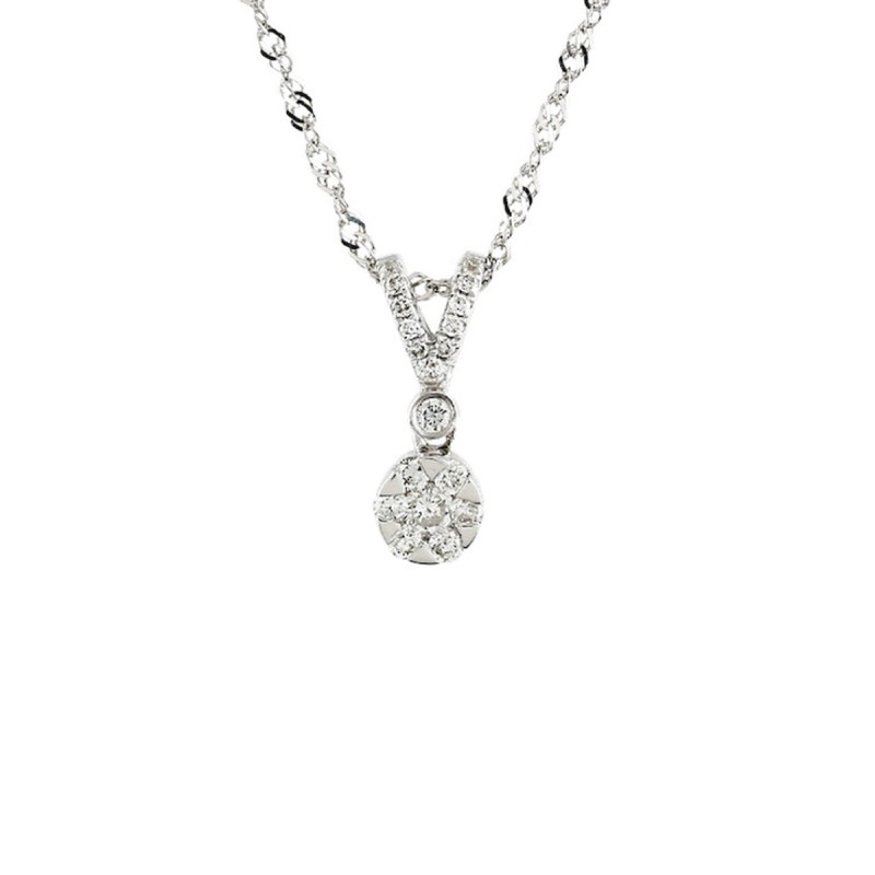 White gold 2025 medallion necklace