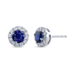 White clearance sapphire earring