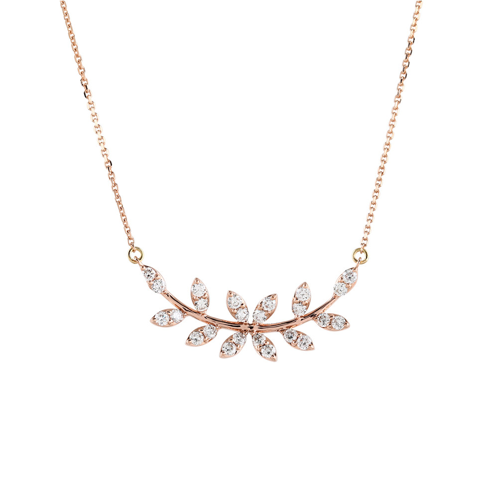 White and rose gold on sale necklace