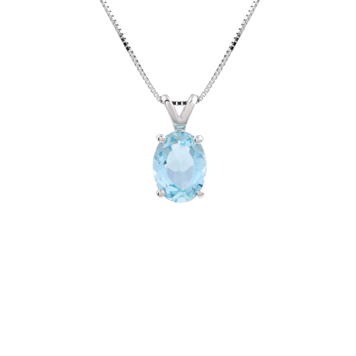 White gold deals aquamarine necklaces