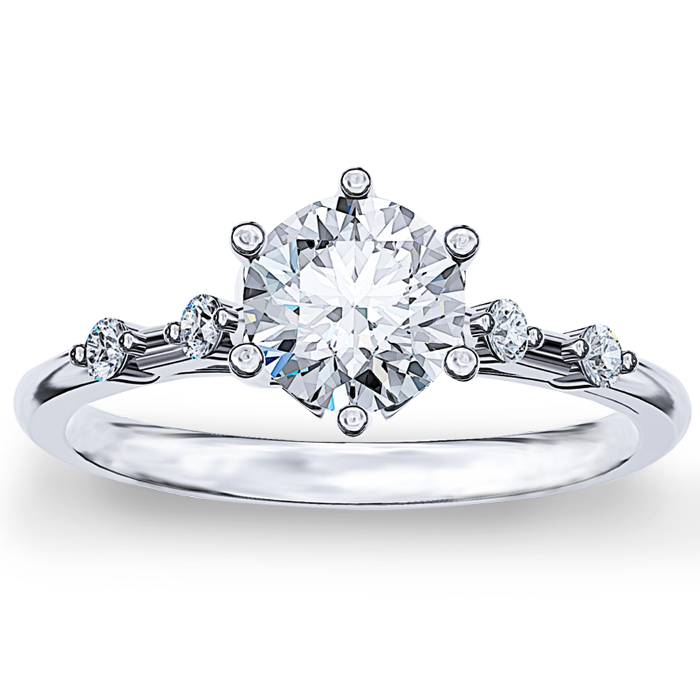 Wedding ring around sale engagement ring